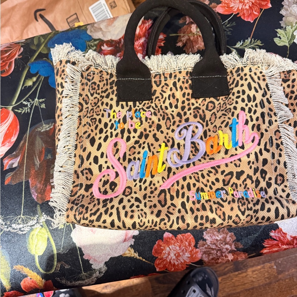 MC2 Saint Barth Leopard Print Hobo Bag